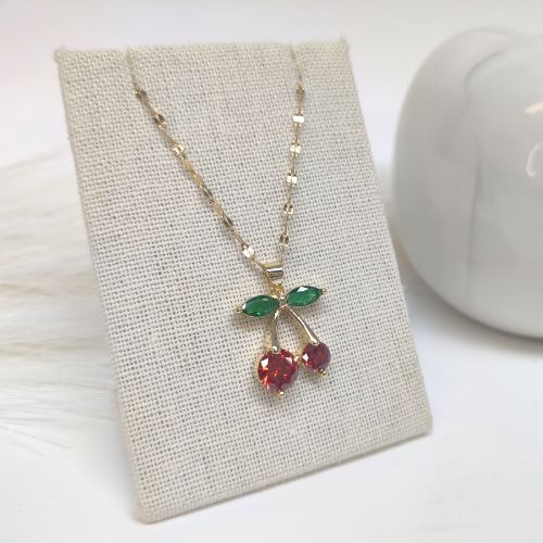Summer Vibe Cherry Necklace