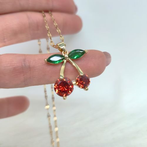 Summer Vibe Cherry Necklace