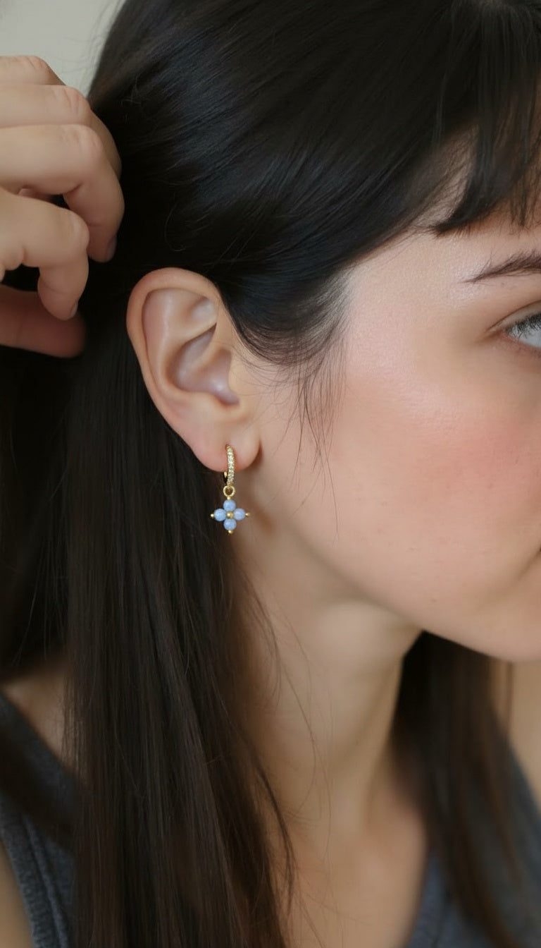 Eternal Bloom Hoops, Gold plated