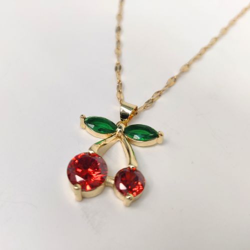 Summer Vibe Cherry Necklace