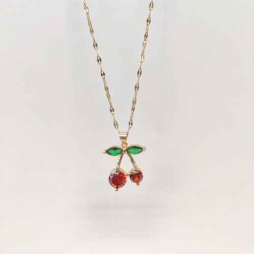 Summer Vibe Cherry Necklace