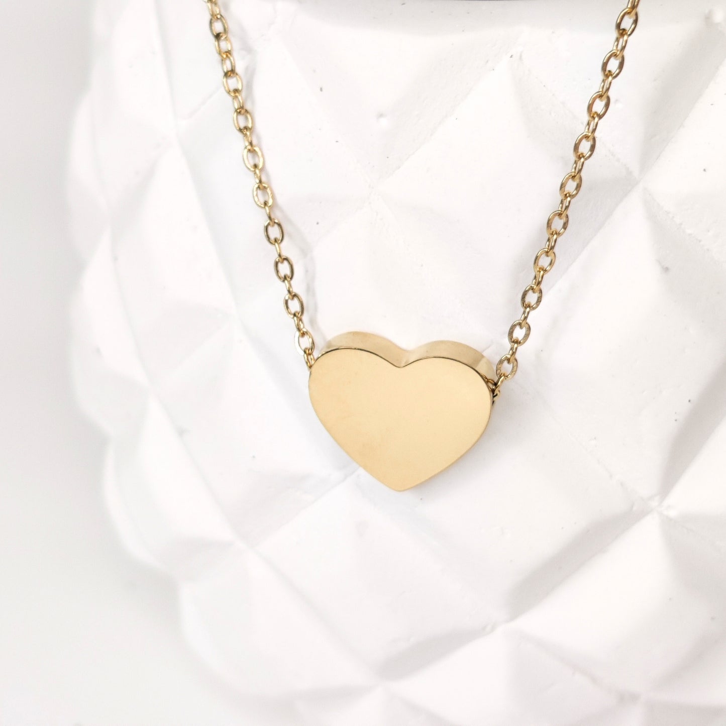 Eternal Love Necklace, 18K Gold PVD Stainless Steel Heart Necklace