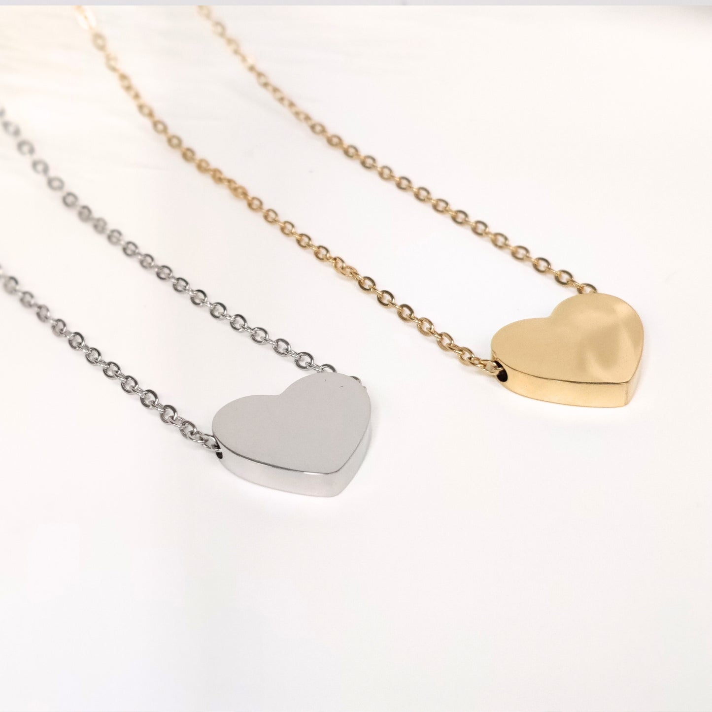 Eternal Love Necklace, 18K Gold PVD Stainless Steel Heart Necklace